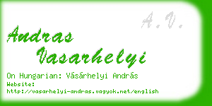 andras vasarhelyi business card
